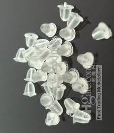 Whole 3000pcslot Rubber Stoppers Earrings back End Spacers CHEAP