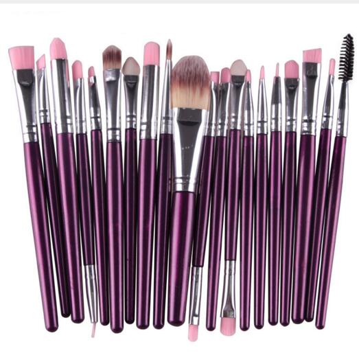 20 pcs Brushes Professional Cosmetic set With nature Contour Powder Cosmetics Brush Makeup
