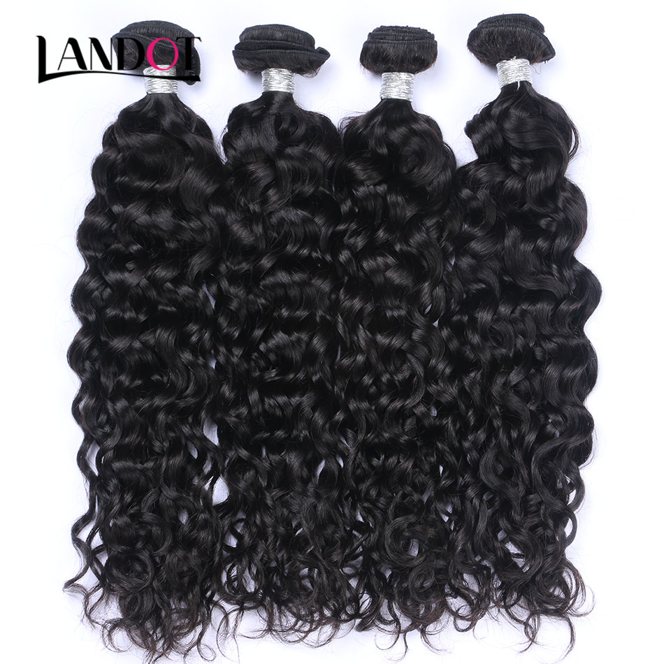 Brazilian Peruvian Indian Malaysian Mongolian Water Wave Virgin Human Hair Weave Bundles Brazilian Wet And Wavy Curly Remy Hair Extensions