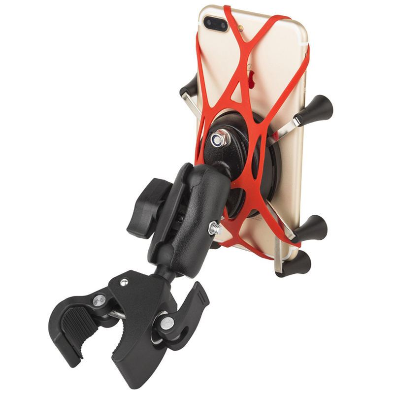 Versatile Vehicle Accessory: Multi-device Support Phone Stand Easily Attaches to Cycle Bars