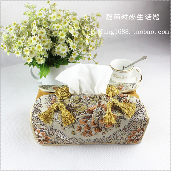 Wholesale- 24*12*10 Cm European Creative Tissue Boxes Gold Embroidered Towel Sets Car Tissue Box Pumping Tray Towel Sets Tissue Case
Wholesale- 24*12*10 Cm European Creative Tissue Boxes Gold Embroidered Towel Sets Car Tissue Box Pumping Tray Towel Sets Tissue Case
