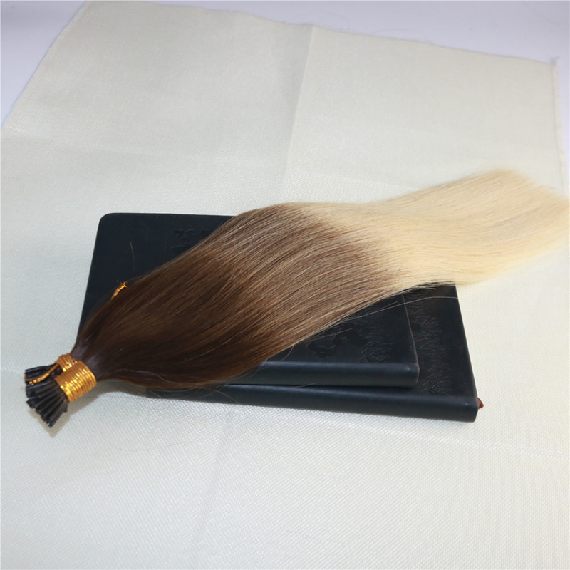 100% Virgin Brazilian Human Hair I-Tip Prebonded Hair Extensions Double Drawn Keratin Stick Fusion Remy Hair Extensions I Tip