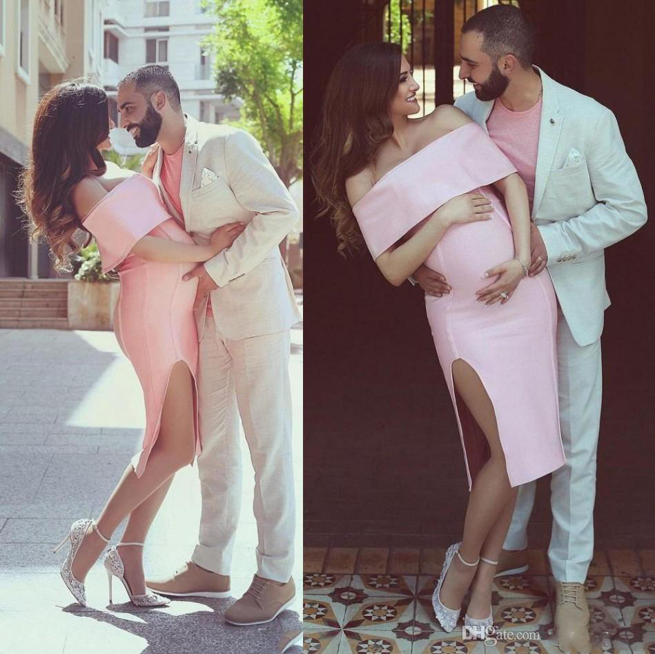 Pink Short Prom Dresses Knee Length Boat Neck Off the Shoulder Side Slit Sexy Party Dress Short Pregnant Prom Gowns vestido festa curto, Lavender
Pink Short Prom Dresses Knee Length Boat Neck Off the Shoulder Side Slit Sexy Party Dress Short Pregnant Prom Gowns vestido festa curto, Lavender