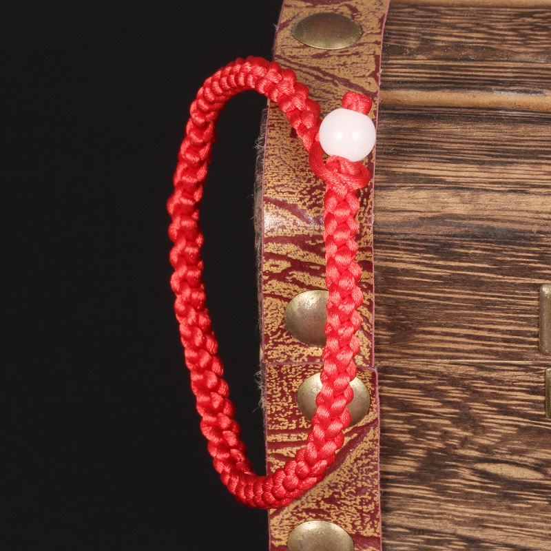 Wholesale-New Arrival Fashion Unisex Jewelry Simple Style Classic Lucky Red String Braided Rope Men Women Hand Strap Charm Bracelet MHS001