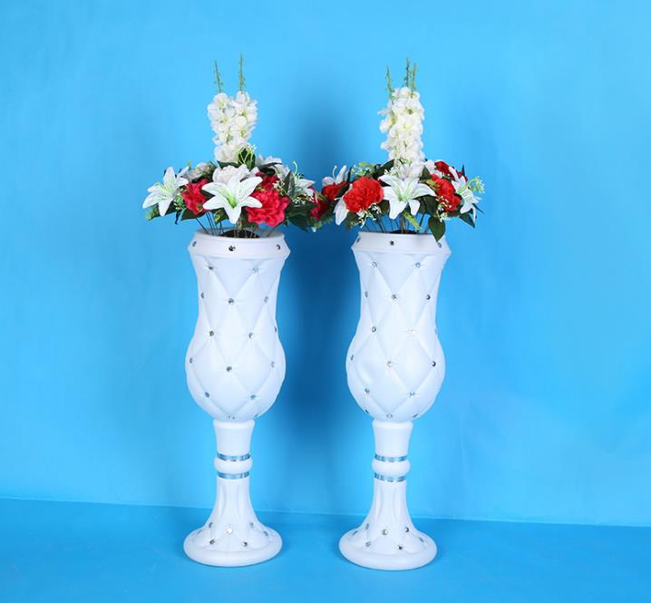 75cm high-end atmosphere viscose plastic vase wedding products wholesale wedding shop decoration Road cited Free shipping WQ12