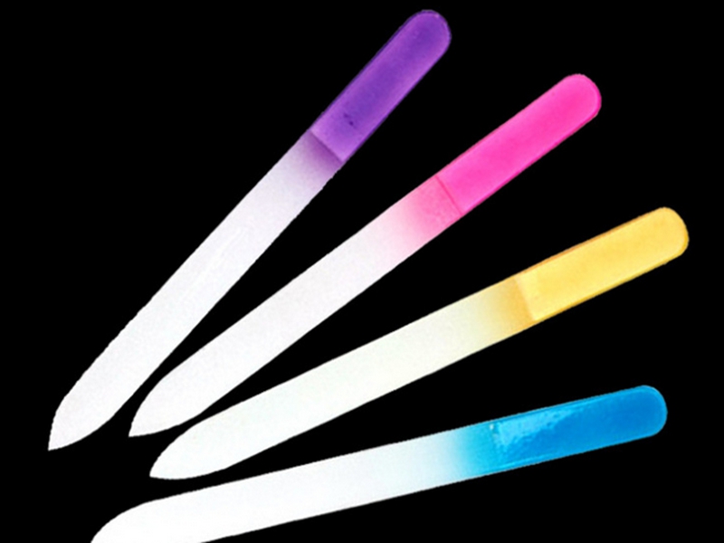 100pcs/lot Fast Shipping Newest Colorful Glass Nail Files Durable Crystal File Nail Buffer Nail Care