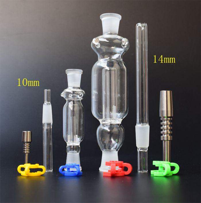 Micro NC Kit 10mm 14mm Titanium Tip Mini Glass Pipe Glass Bongs for Water Smoking Pipes