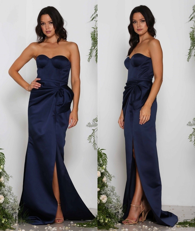 Sexy Navy Blue Bridesmaid Dresses Satin Mermaid Bridesmaid Dress Sweetheart Sleeveless Side Split maid of honor dresses wedding guest dress
Sexy Navy Blue Bridesmaid Dresses Satin Mermaid Bridesmaid Dress Sweetheart Sleeveless Side Split maid of honor dresses wedding guest dress