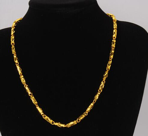 Fast Fine Jewelry 24k gold filled necklace Chain factory direct length51cm weight46g