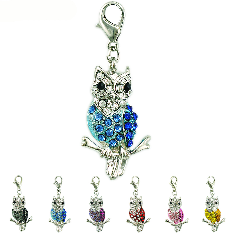 Fashion Floating Lobster Clasp Charms Dangle 6 Color Rhinestone Owl Charms DIY Charms For Jewelry Making Accessories, Bronze;silver
Fashion Floating Lobster Clasp Charms Dangle 6 Color Rhinestone Owl Charms DIY Charms For Jewelry Making Accessories, Bronze;silver