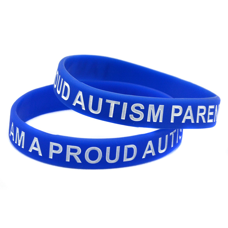 1PC I Am A Proud Autism Parent Silicone Wristband Wear This Jewelry To Support The One You Love