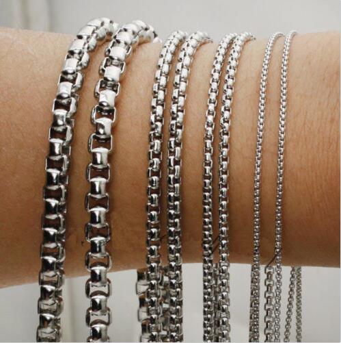 on sale fashion silver 5meter in bulk high quality stainless steel 2.5mm/3mm/4mm/5mm cool fashion square rolo chain jewelry finding marking
on sale fashion silver 5meter in bulk high quality stainless steel 2.5mm/3mm/4mm/5mm cool fashion square rolo chain jewelry finding marking