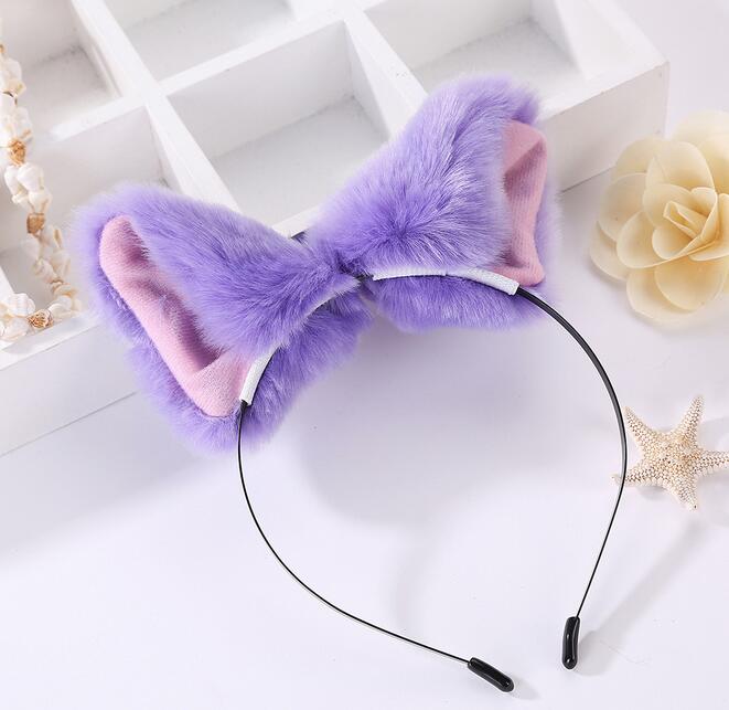 Hair Accessories Girl Cute Cat Fox Ear Long Fur Hair Headband Anime Cosplay Party Costume G347