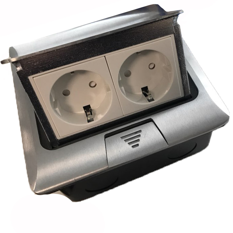 European floor socket with press made of aluminum or copper Silver/Yellow RU warehouse for ground with bottom box