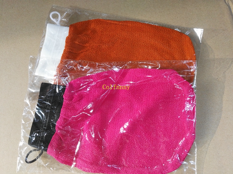 50pcs/lot Fast shipping Wholesale hammam scrub mitt magic peeling glove exfoliating bath glove morocco scrub glove