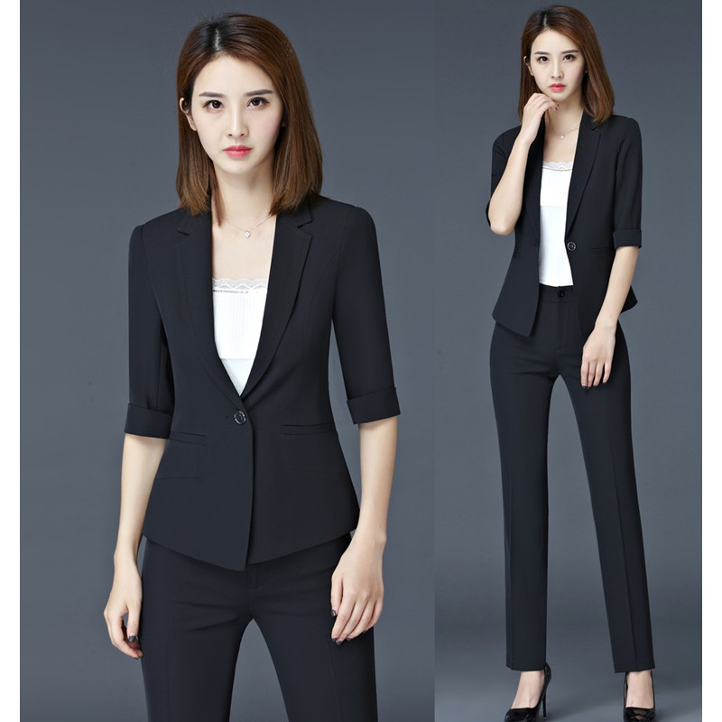 Terninhos Preto Blazer Mulheres Ternos de Negócio Ternos Formais de Escritório Trabalhar Uniformes Desgaste Senhoras Conjuntos de Calça e Ja, Black
Terninhos Preto Blazer Mulheres Ternos de Negócio Ternos Formais de Escritório Trabalhar Uniformes Desgaste Senhoras Conjuntos de Calça e Ja, Black