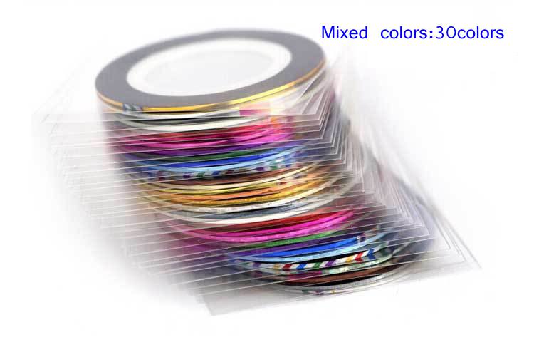 Wholesale 30Pcs 30 Multicolor Mixed Colors Rolls Striping Tape Line Nail Art Decoration Sticker DIY Nail Tips
Wholesale 30Pcs 30 Multicolor Mixed Colors Rolls Striping Tape Line Nail Art Decoration Sticker DIY Nail Tips