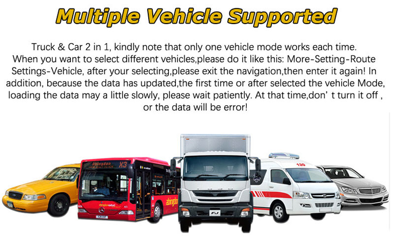 7 inch Touch Screen Truck Car GPS Navigator HD 800*480 WINCE 6.0 MP4 FM Transmitter 8GB Europe America IGO 3D Maps