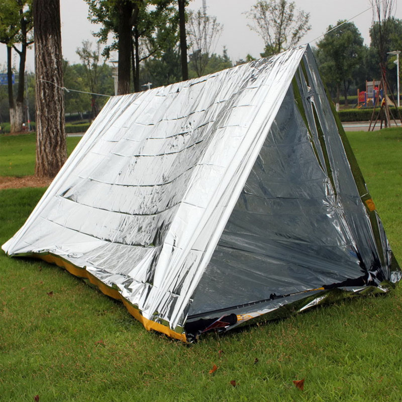 20pcslot 240160cm Waterproof Sliver Mylar Thermal Survival Shelter Emergency shelter for Camping tent Sporting Outdoor DHL
