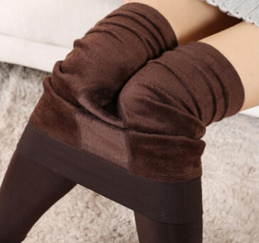 Women Winter Warm Leggings Elastic high waist plus velvet thick Artificial Slim Stretch Pants Thick Women 8 Colors