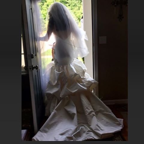 Sexy Backless Mermaid Wedding Dresses Appliques Crystals Bead Bridal Gowns Spaghetti Neckline Sweep Length Wedding Dress