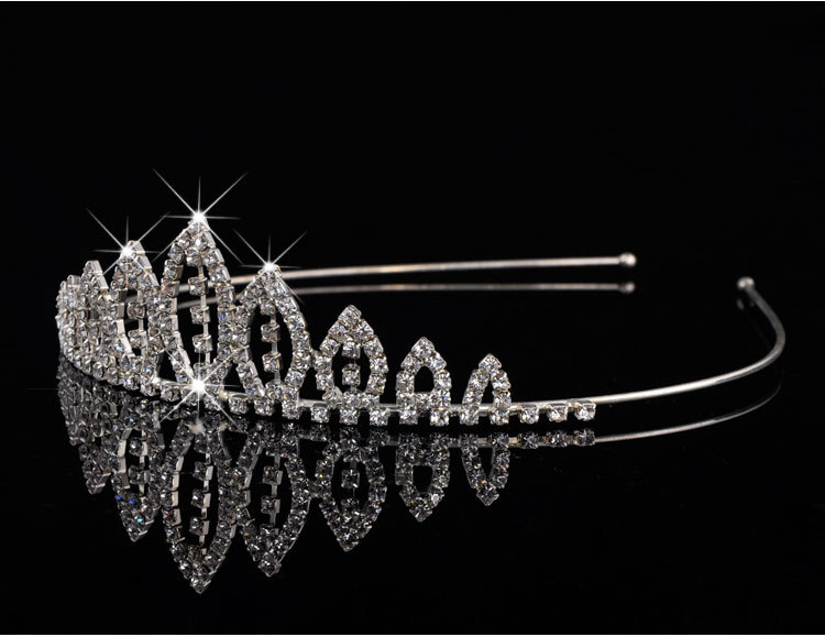 Fashionable Clear Crystal Bridal Crown Tiara White Headband Wedding Party Hair Accessories For Bridal Cheap Hair Jewelry