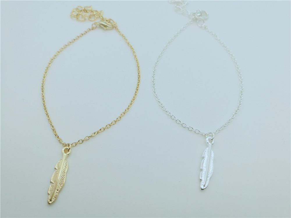 10PCS- B051 Angel Wings Long Feather Bracelet Nature Pot Leaf Vine Bracelet Plant Olive Tree Fallen Leaf Bracelets for Womens