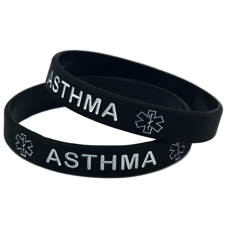 1PC Asthma Silicone Rubber Wristband Adult Size Carry This Message As A Reminder in Daily Life
1PC Asthma Silicone Rubber Wristband Adult Size Carry This Message As A Reminder in Daily Life