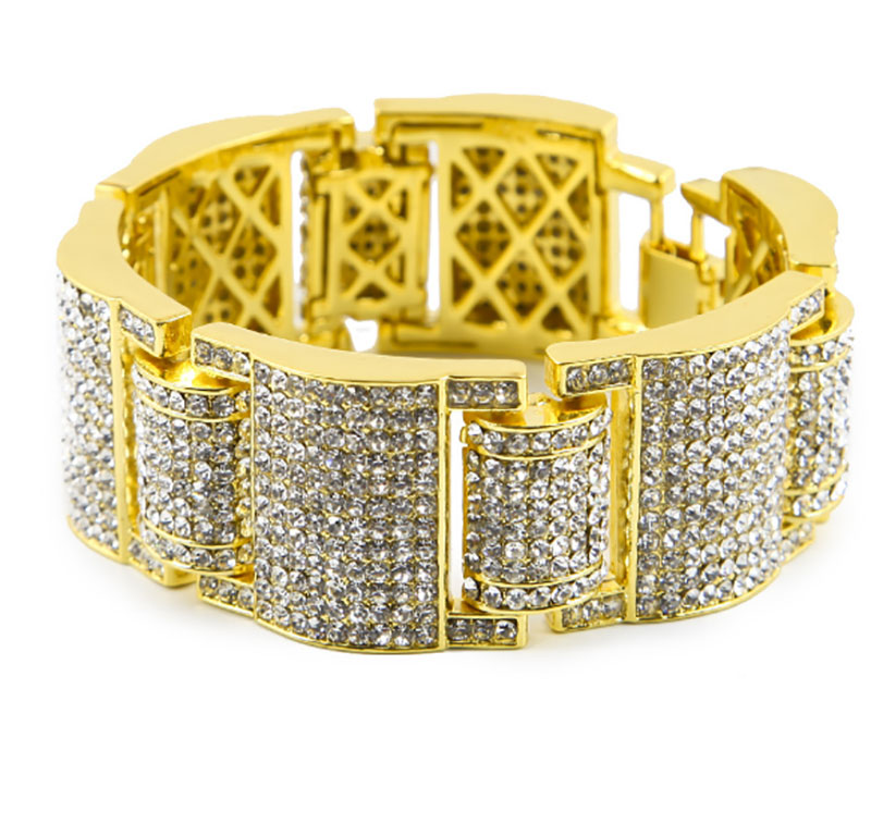 Men Hip Hop 18K Gold Silver Plated Bracelet Simulate Dimond Full Iced out Bangles Cuban Link CZ Rhinestone Crystal Bracelets Rock Style Jewe
Men Hip Hop 18K Gold Silver Plated Bracelet Simulate Dimond Full Iced out Bangles Cuban Link CZ Rhinestone Crystal Bracelets Rock Style Jewe