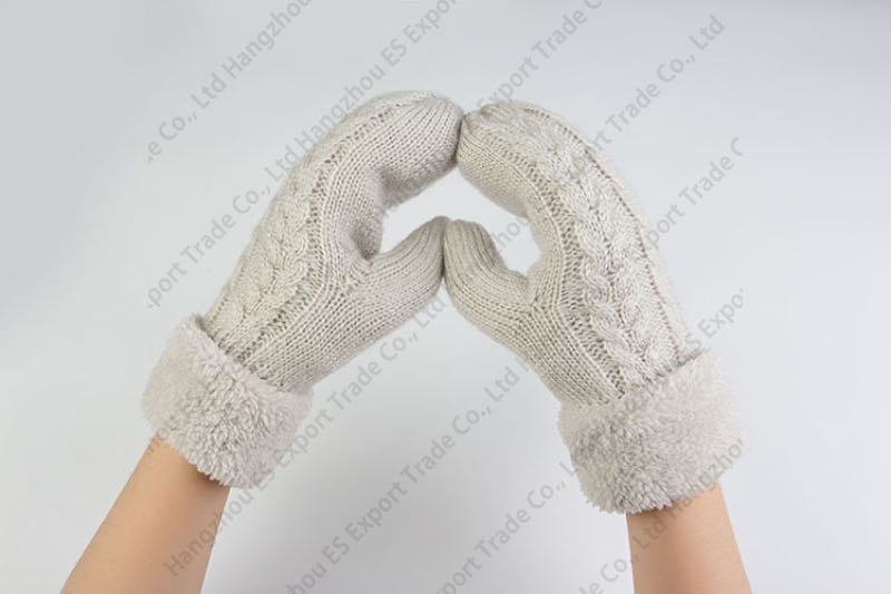 Twist Knitted Woolen Mittens Good Quality Soft Warm Winter Women Gloves Pure 5 Colors Wholesale