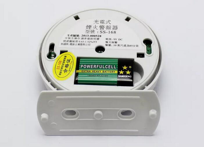 Smoke Detector Alarms System Sensor Fire Alarm Detached Wireless Detectors Home Security High Sensitivity Stable LED with 9V Battery