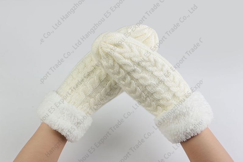 Twist Knitted Woolen Mittens Good Quality Soft Warm Winter Women Gloves Pure 5 Colors Wholesale