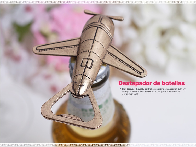 wedding favor gift giveaways for guest fashion beer bottle opener"Let the Adventure Begin" Airplane Bottle Opener party souvenir