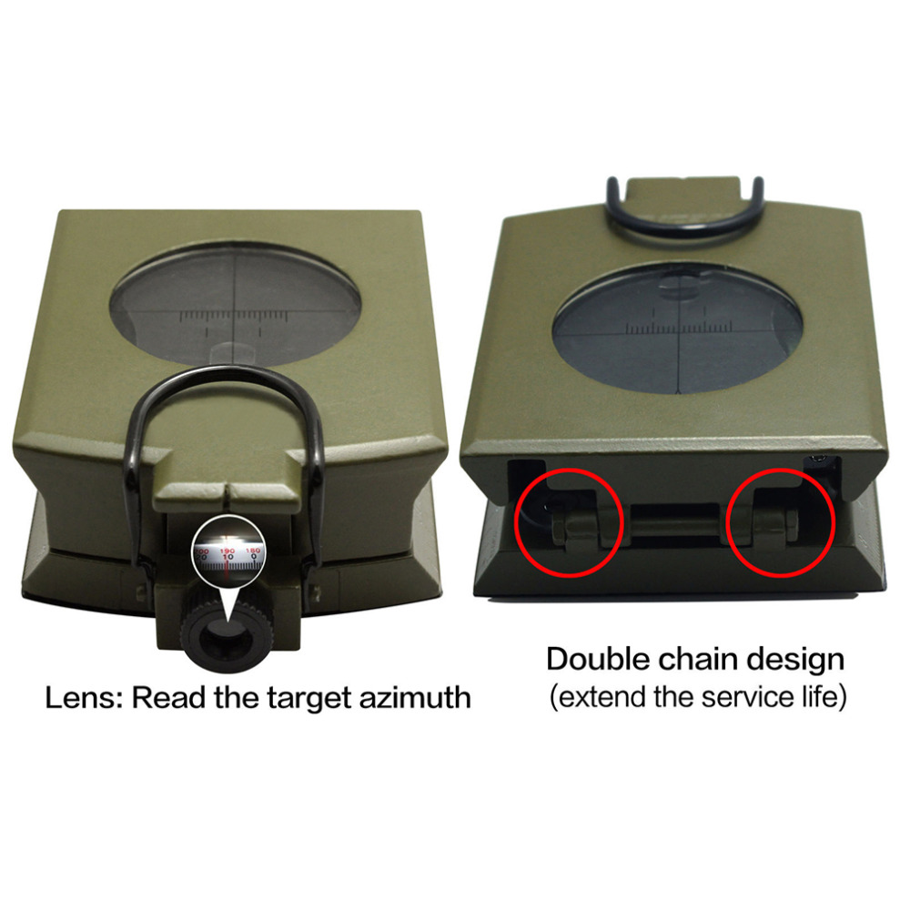 Professional compass Army Geology Compass Sighting Luminous Compass with moonlight for Outdoor Hiking Camping Free ship