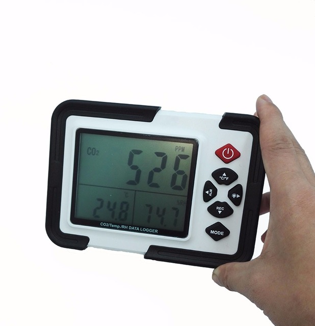 Wholesale- HT-2000 Digital CO2 Monitor CO2 Meter Gas Analyzer detector 9999ppm CO2 Analyzers With Temperature and Humidity Test
Wholesale- HT-2000 Digital CO2 Monitor CO2 Meter Gas Analyzer detector 9999ppm CO2 Analyzers With Temperature and Humidity Test