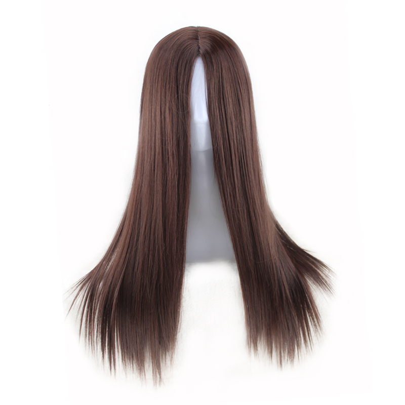 WoodFestival long straight women wig carve hairstyle blonde heat resistant synthetic wigs black natural fiber hair