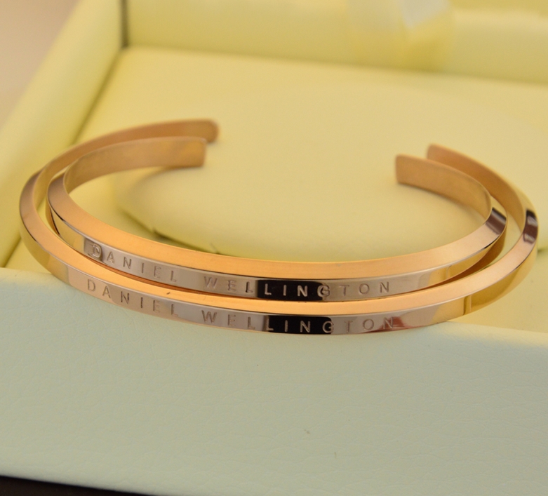 new fashion Bracelets Cuff Rose Gold Silver Bangle 100% stainless steel Bracelet Women and Men Bracelet pulsera no box