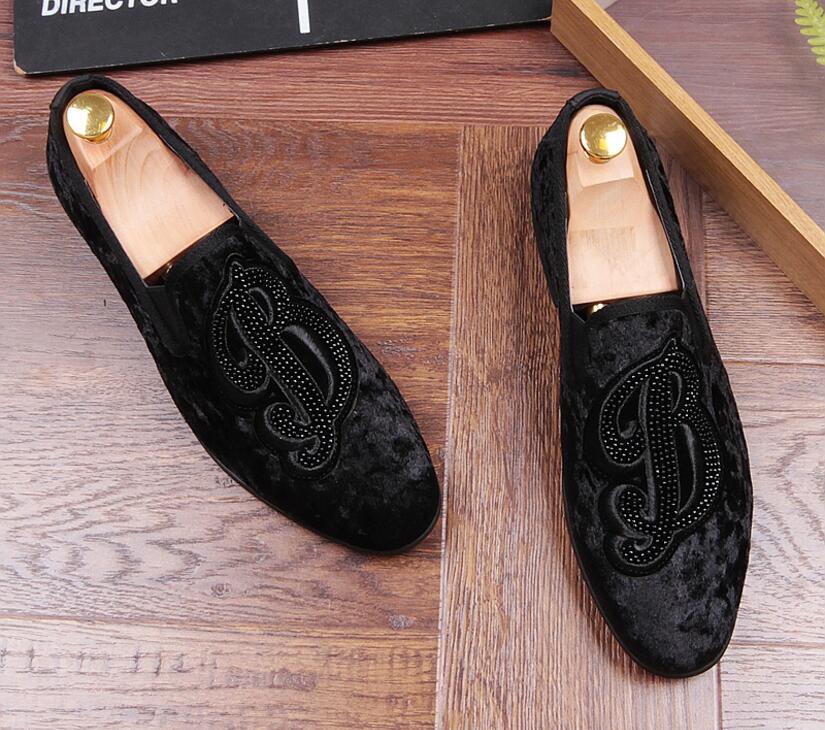 Promotion New spring Men Velvet Loafers Party wedding Shoes Europe Style gold Embroidered Velvet Slippers Driving moccasins AXX529, Black
Promotion New spring Men Velvet Loafers Party wedding Shoes Europe Style gold Embroidered Velvet Slippers Driving moccasins AXX529, Black