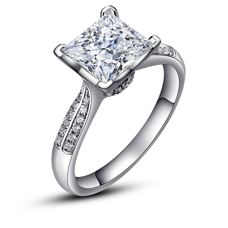 Top Quality Wedding Rings Brand Jewelry SONA Zirconia Diamond 925 Sterling Silver Engagement Rings for Women