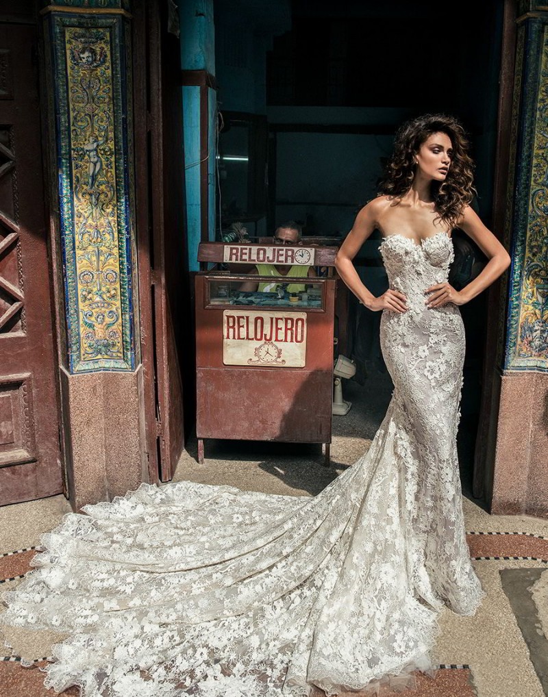 Julie Vino Mermaid Wedding Dresses 3D Floral Applique Sweetheart Plus Size Bohemian Wedding Dress Sweep Train Sexy Country Bridal Gown