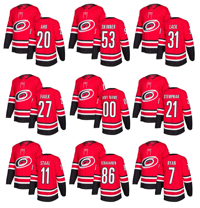 2018 Season Custom Carolina Hurricanes Hockey Jersey 20 Sebastian Aho 21 Stempniak 11 Staal 28 Semin 29 Andrew Poturalski 53 Jeff Skinner, Red
2018 Season Custom Carolina Hurricanes Hockey Jersey 20 Sebastian Aho 21 Stempniak 11 Staal 28 Semin 29 Andrew Poturalski 53 Jeff Skinner, Red