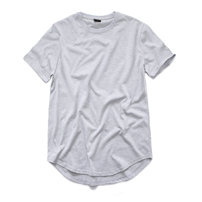 7 colors Mens big and tall Clothing designer citi trends Clothes T shirt homme Curved hem Tee plain white Extended T shirt