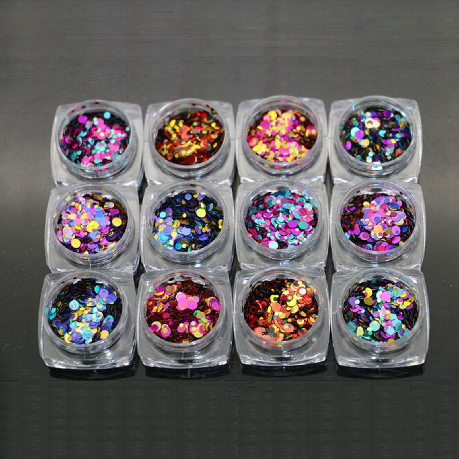 Professional 12 Pcs /Set DIY Nail Art Tips Stickers Acrylic 3D Round Glitter Sequins Manicure Decoration
Professional 12 Pcs /Set DIY Nail Art Tips Stickers Acrylic 3D Round Glitter Sequins Manicure Decoration