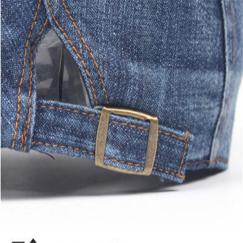 New Fashion Summer Denim Berets Cap for Men Women Washed Denim Hat Unisex Jeans Hats 6pcs/lot
