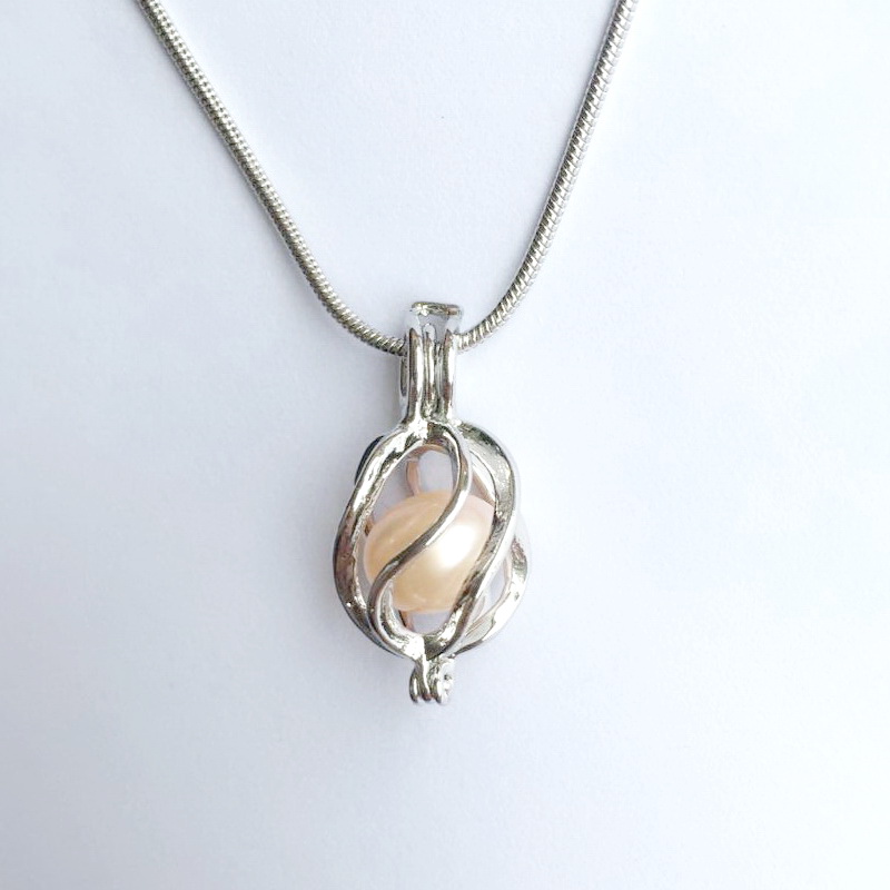 18kgp Hollow Twisted Cage Pendant Fittings, can open and hold Pearl Gem Beads Helix Shape Locket Cages, DIY Jewellery Making Accessories, Silver
18kgp Hollow Twisted Cage Pendant Fittings, can open and hold Pearl Gem Beads Helix Shape Locket Cages, DIY Jewellery Making Accessories, Silver
