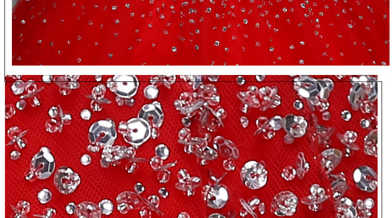 Ball Gown Prom Dresses Sparkling Sequins Beads Pleats Tulle Evening Gowns Shining Sequins Beads Top Dresses Evening Wear