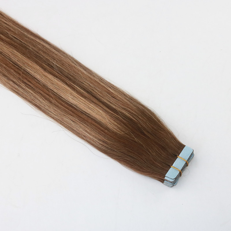 Balayage Color 4/27 Remy Hair Straight High Quality Best Selling PU Tape Hair 100G Per Bundle In Stock