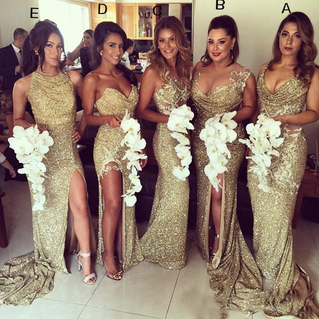 Shiny Sequined Mermaid Bridesmaid Dresses Side Split Sheer Back Convertible Style Wedding Guest Dress Prom Long Party Wear
Shiny Sequined Mermaid Bridesmaid Dresses Side Split Sheer Back Convertible Style Wedding Guest Dress Prom Long Party Wear