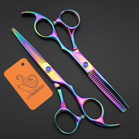 Hair scissors Lyrebird 5.5 INCH cutting shears thinning scissors Black Blue golden rainbow Simple packing NEW
Hair scissors Lyrebird 5.5 INCH cutting shears thinning scissors Black Blue golden rainbow Simple packing NEW