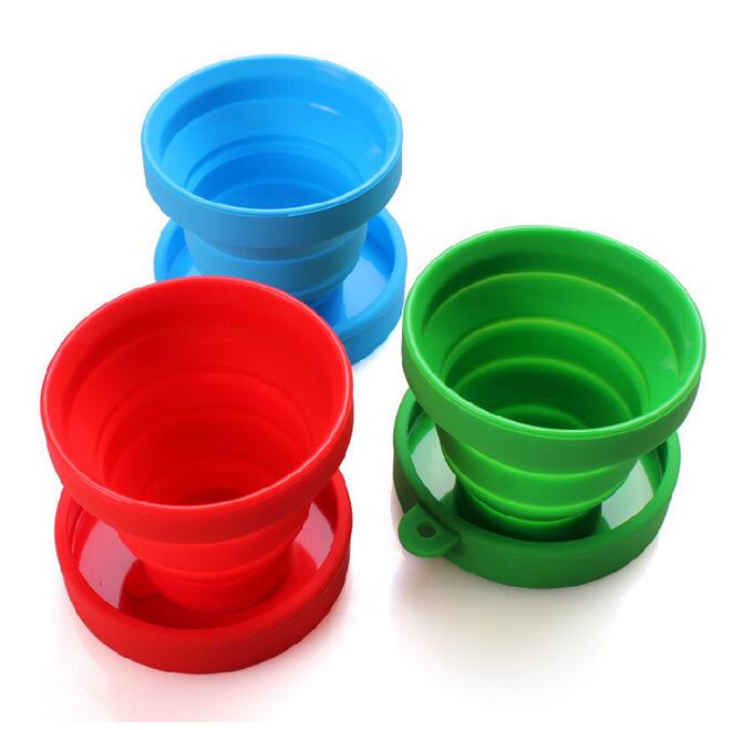 Portable folded outdoor wine Telescopic Collapsible cup adjusted silicone water bottle novely flask kids gift mugs Z260202